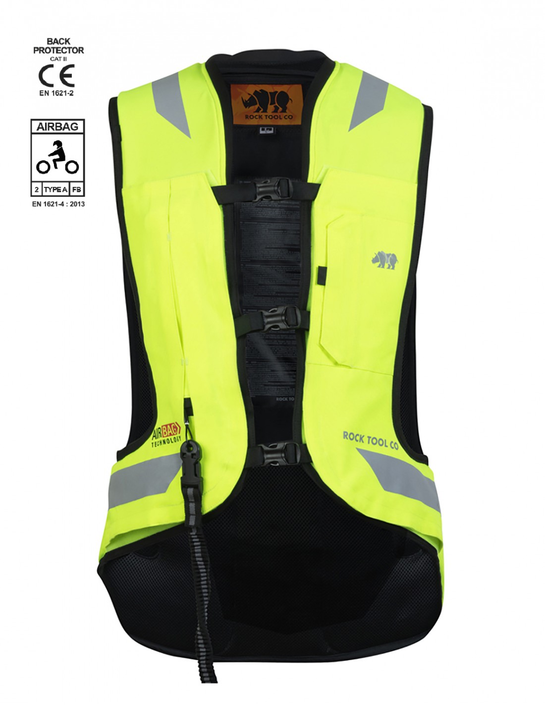 Chaleco airbag TOURING PRO FLUO RockTool - Protector homologado